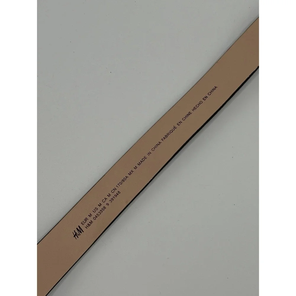 HM Women's Leather Belt Brown Leather Size‎ Medium Dress Belt C Buckle